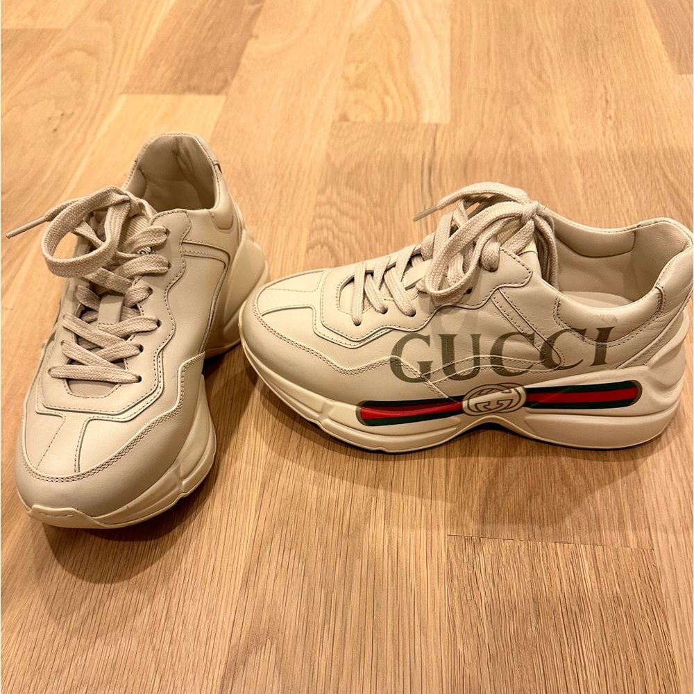 Gucci Women's Rhyton Leather Sneakers